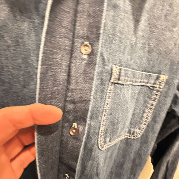 Vintage Gap Denim Full Bodysuit Jumper Women's Size 4 Tie Belt 80s 90s Fashion - Picture 3 of 8